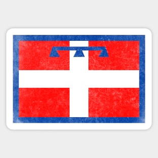 Piemonte / Piedmont Italia Flag Vintage Look Design Sticker